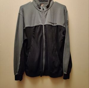 Harley Davidson Vintage  two-Tone Gray and Black Zip-Up Jacket